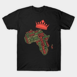 Black History, Africa Map, Colors, African American T-Shirt